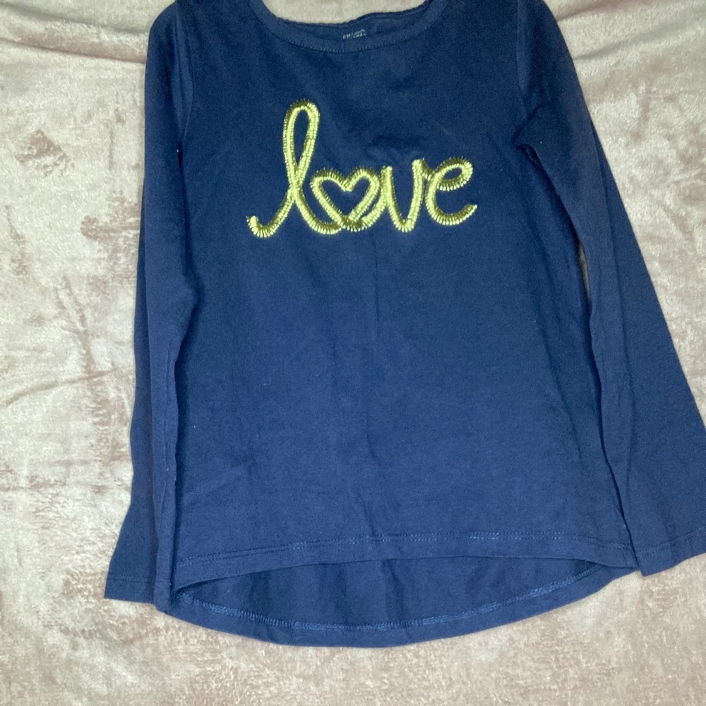 Long sleeve navy blue shirt